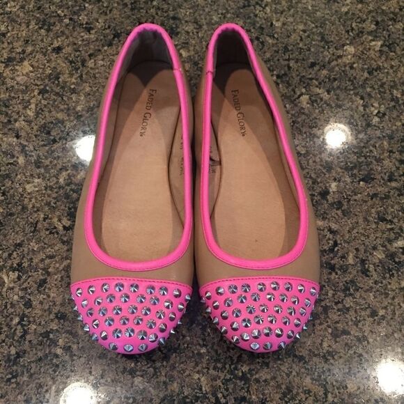 Faded Glory Shoes - Faded Glory Pink and Tan Flats